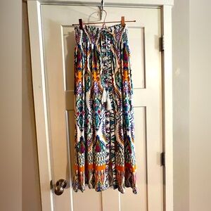 Christian Siriano Tropical Print Boho Maxi Skirt Size S, New Without Tags